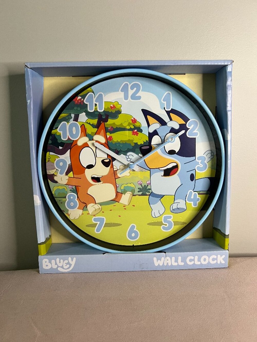 NEW Bluey & Bingo Wall Clock 10” Kids Room Playroom Decor